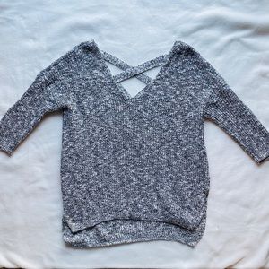Dex crossback marled sweater